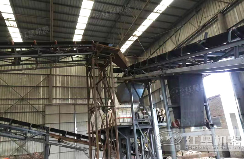 鄂破+反擊破配置的生產(chǎn)線現(xiàn)場