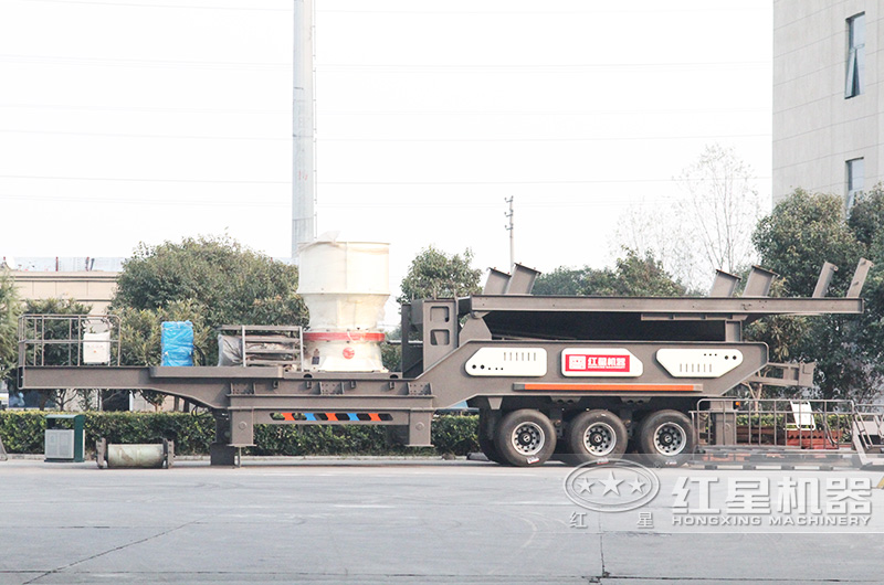 圓錐破移動(dòng)石料破碎機(jī)，耐磨件壽命延長(zhǎng)2-3倍