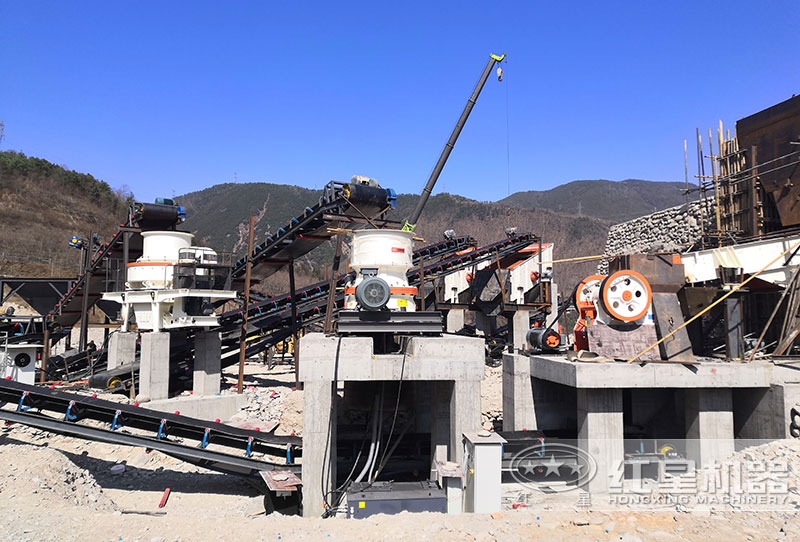 石子加工生產(chǎn)線現(xiàn)場(chǎng)